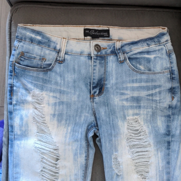 03 White Blue Ripped Jeans Seductions Sirens - Picture 2 of 13